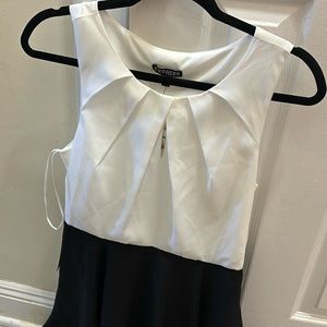 White and black Express dress